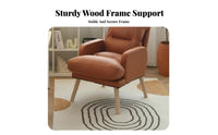 Reclining Armchair with Ottoman Multi-Position Recline Armchair and Ottoman Set Long-Lasting Textile High Weight Capacity