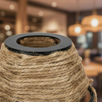 Paper Rope Lamp Shade Natural Material Woven Lampshade Bohemian Aesthetic