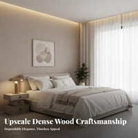 Round End Table with Drawer Minimalist and design Nightstand Space-Saving for Renters