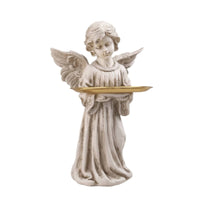 Angel Figurine with Tray Elegant Decor Classic for Entryway