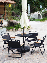 Adjustable Height Outdoor Table for Umbrella, Portable Folding Hanging Table for Small Stalls