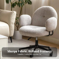 Height Adjustable rotating Chair with Flip-up flip-up supportrestss Ergonomic Design Office Furniture Long-Lasting Comfort Task Seating Thick Padded Seat for Students, distant Workers, Professionals, Study Room, Bedroom