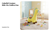 Donkey-Shaped Seat Rideable Ride-on Toy Creative Decoration Soft Exterior for Toddlers, Parents, Playroom, Nursery, Kindergarten