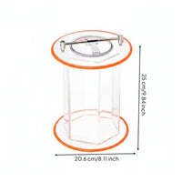 Hexagonal Polishing Barrel High Glass-Like Acrylic Tumbler Drum Leak-Resistant Seal Rotary Polisher Barrel for Technicians, Jewelry Making