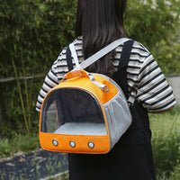 Pet Carrier Backpack Lightweight Small Animal Travel Bag Removable Washable Mat Clear View Animal Travel Bag for Pet Checkup Visits