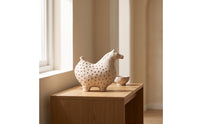 Horse Ornament with Terracotta Finish Textured Horse Statue Sculptural Animal Sculpture for Homeowners, Art Collectors, Shelf, Console Table, Entryway