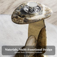 C-Shaped Sofa Table Minimalist Design Household Furniture Movable Slim fromline for Homeowners, Adults, Small Spaces, Bedroom