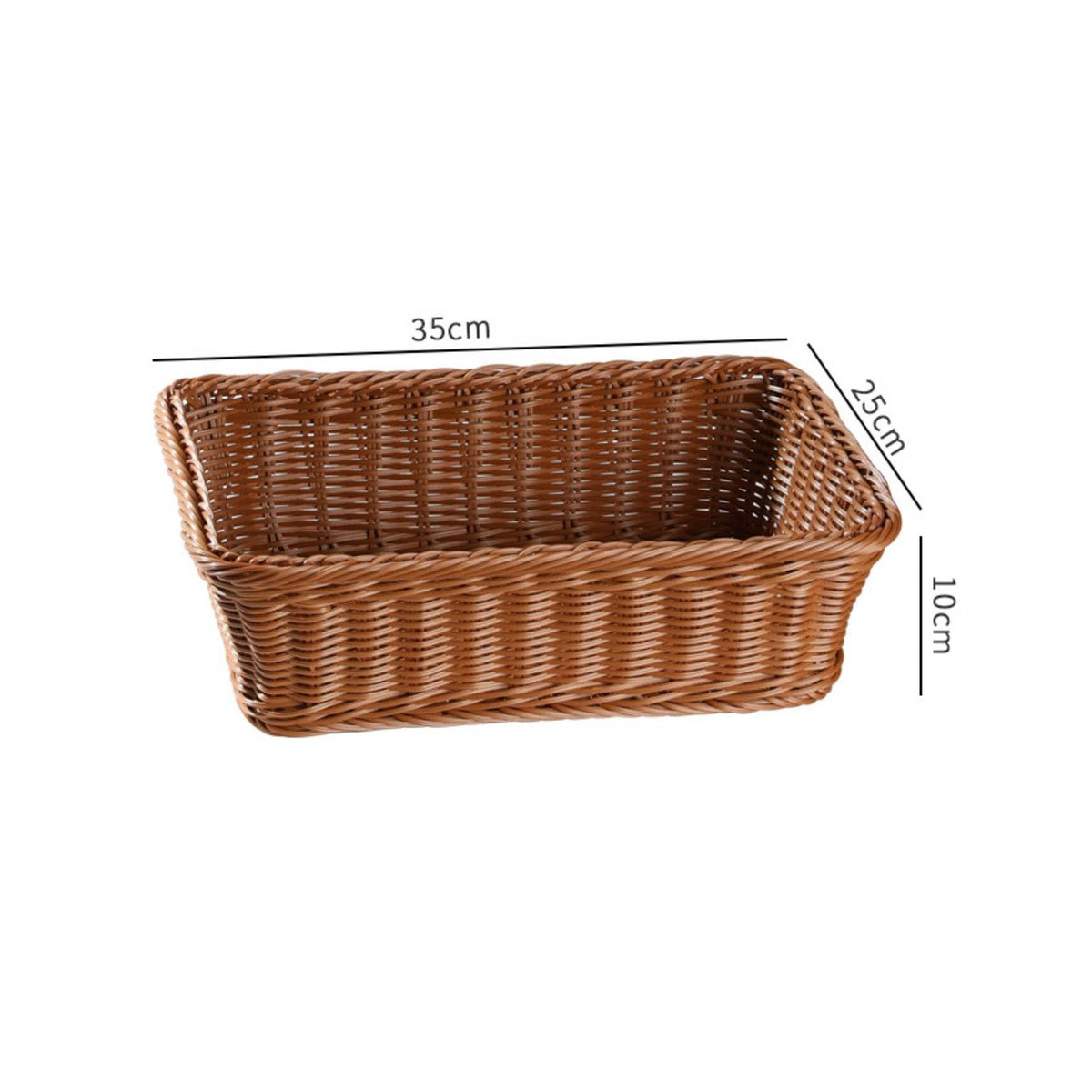 Woven Storage Basket Large Capacity Imitation Wicker Basket Long-Lasting