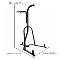 Stable Base Freestanding Strike Bag Stand Long-Lasting Adjustable Boxing Training Station Multifunctional Freestanding Heavy Bag Stand High Weight Capacity for Children, Combat Artists, Teenagers, Home Gym, Garage, Basement