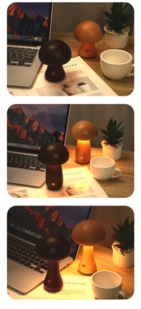 Mini Mushroom LED Night Light with Touch Switch