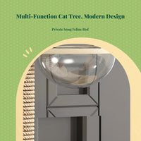 Multi-level wood cat condo tower