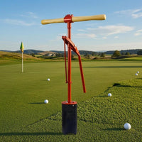 Golf Hole Wooden Handle Putting Green Hole Curved Rim