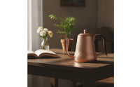 Copper Gooseneck Kettle Handcrafted Copper Kettle Textured Vessel for Tea Time