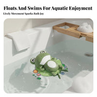 Floats and Swims Wind-up Frog Toy No Battery Needed Swimming Frog Toy Cute Design for Toddlers, Infants, Bathtime