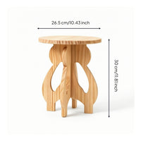 Fir Wood Stool Lightweight Fir Stool Compact for Living Room, Balcony