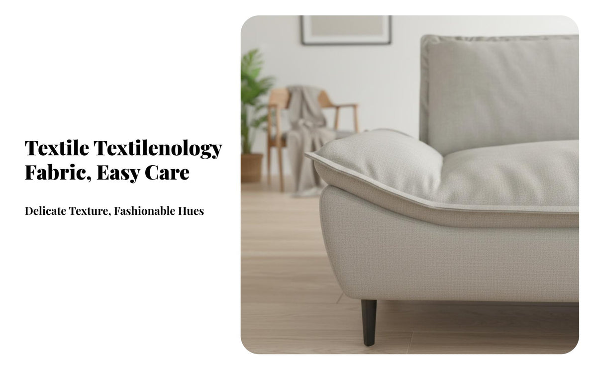 3-Seater Boat-Shaped Settee Italian design Multi-Seater Sofa with Armrests Minimalist Design Couch for Homeowners, Living Room, Reception Area, Bedroom