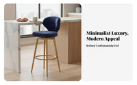 Adjustable rotating Stool with Low rear support Modern design Indoor Furniture for Kitchen