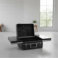 Aluminum Hairdressing Case Removable Tray Hair Stylist Case Reinforced Corners