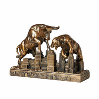 Bull Against Bear Figurine Resin Craft House Decoration Symbolic Gift