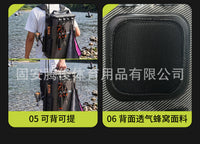 新款路亚双肩背桶包多功能渔具椅包收纳鱼竿大容量钓鱼桶渔具批发
