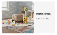 Piglet-Shaped Ottoman 150kg Load Capacity Upholstered Accent Stool Comfortable