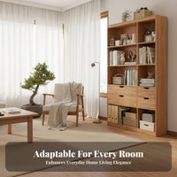 unrestricted configurable arrangement configurable shelving single System Japanese design aesthetic Display Shelf Floor-Standing Storage Cabinet Multi-Functional for Decorators, Book Lovers, Office Workers, Living Room, Bedroom, Study