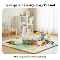 Compartment Storage Box Large Capacity Multi-Compartment Storage Case for children