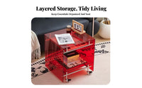 Transparent Rolling Trolley Sturdy Construction for Small Areas, Professionals