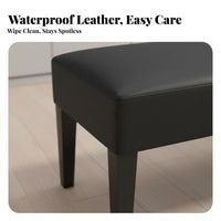 Padded End-of-Bed Bench Versatile Design Padded Entryway Stool Easy to Clean Sturdy Construction for Bedroom, Hallway, Cloakroom