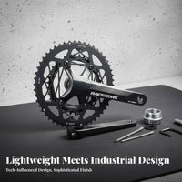 Cycling Bike Crankset Lightweight Hollow Aluminum Crankset Bike Comp Single Nt High Rigidity Frosted Finish