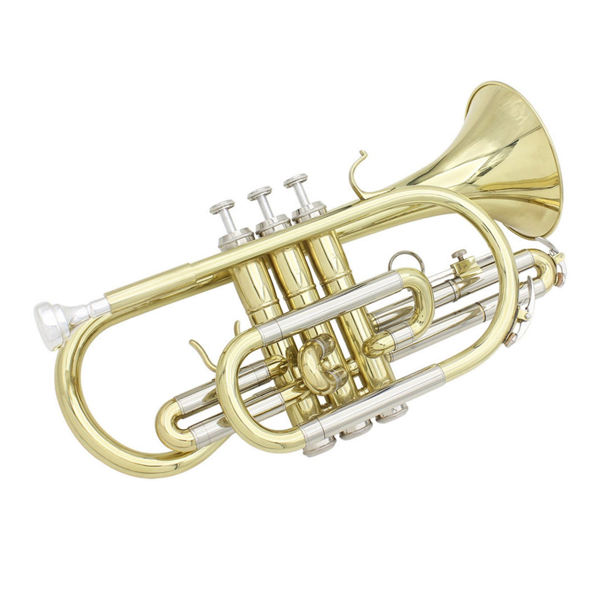 Cornet Kit Compact Cornet with Carrying Case Beginner-Friendly Brass Instrument for Students, Practice
