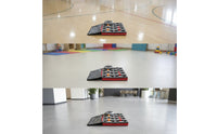 8 Pieces Floor Disc Game Set with Carrying Case Foam-Padded Athletic Goods Zippered for Schools, Organizations