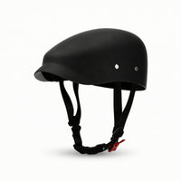Half Shell Helmet with Goggles and Mask Retro Motorcycle Half Helmet Matte Black Quick-Release for Motorcyclists, City Commuting