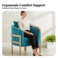 Upholstered Barrel Armchair Light Luxury Design Lounge Chair Modern Minimalist Design Sturdy Construction for Homeowners, Office