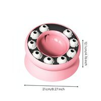 Reduces Boredom Slow Feeder Cat Bowl Easy to Clean Cat Challenge Feeder 15° Tilted Design Interactive Food Dispenser Anti-Slip Base for Overweight Cats