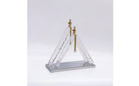 Crystal Figurine with Mirrored Base Abstract Decor Elegant for Entryway