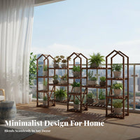 Multi-Level Planter Stand Artistic Design Tree-Shaped Pot Stand Space-Saving Easy Assembly for Gardeners, Office