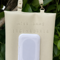 Reusable Baby Wipes Dispenser Travel, PU Leather Wet Wipe Pouch 20x12x5cm, Portable Car Wipes Dispenser for Handbag & Stroller
