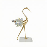 Faceted Wing Bird Ornament Faceted Bird Home Decoration Clear Acrylic Base Home Decor