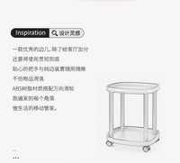 小茶几可移动沙发边几床头置物架桌子迷你床边推车带轮麻将桌茶水