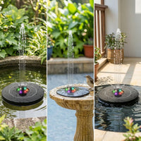 Solar Fountain with LED Lights Upgraded Floating Solar Fountain Adjustable