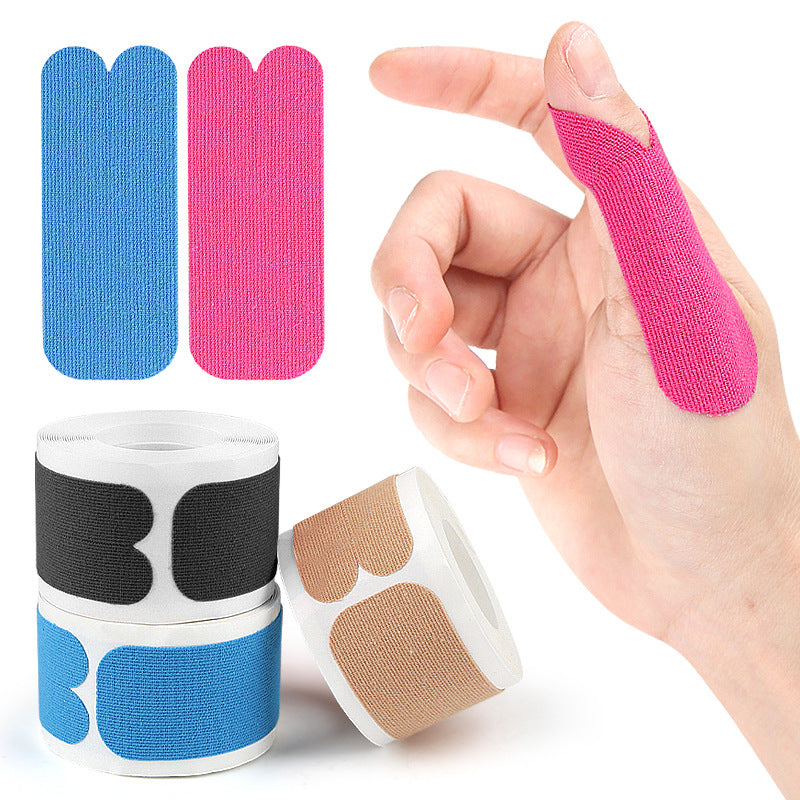 Pre-cut Thumb Patch Sports Anti-friction Finger Muscle Tape Roll for Tendon Sheath Elastic Muscle Tape 50 Pieces per Roll