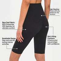 Running Shorts for Women with Butt Lifting Design and Elastic Waistband, Gym with 80% Nylon 20% Spandex for Cycling and Tennis
