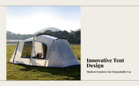 SUV Tailgate Tent, Tunnel Design, Waterproof for Camping