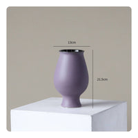 2 Pieces Lavender Vase Minimalist Matte Ceramic Vase Long-Lasting