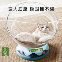 太空舱猫窝冬季保暖四季通用高透亚克力铃铛转盘猫咪玩具猫床一体