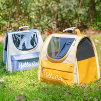 Portable Cat Carrier Backpack with Fleece Lining for Cats and Rabbits