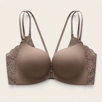 Lingerie Set with Push Up Bra and Front Hook Closure for Women, Padded Cups for Lift and Full Coverage, Y-Back Design for Support
