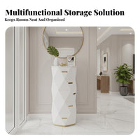 Modern & design 5-Drawer Storage cabinet complimentarystanding Sculpted Front 5-Drawer Cabinet adaptable Chest of Drawers Space-Saving for Design aficionados, Apartment Dwellers, Bedroom, Living Room, Entryway, Hallway