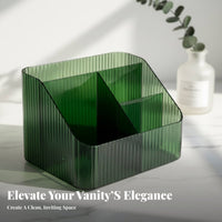 Multi-Compartment Clear organizer Tiered Compartments Cosmetic Organizer for Vanity
